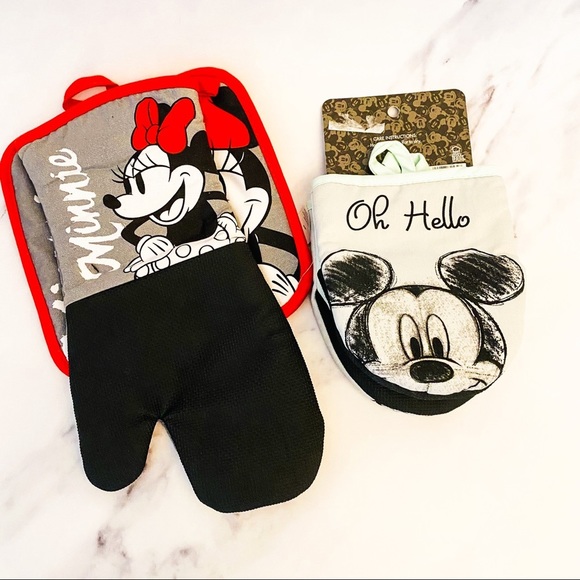Disney Other - Disney Mickey & Minnie Mouse Oven Mitt and Hot Pad